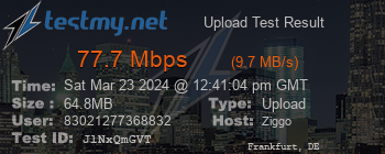 Speed Test Result