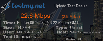 Speed Test Result