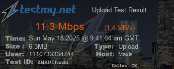 Speed Test Result