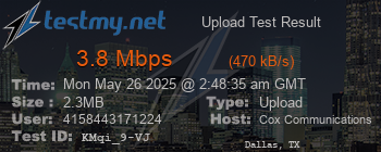 Speed Test Result