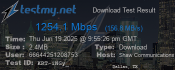 Speed Test Result