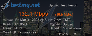 Speed Test Result