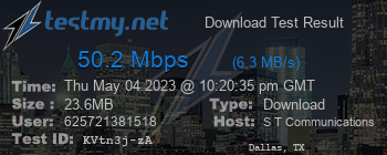 Speed Test Result