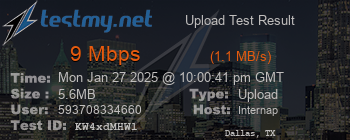 Speed Test Result