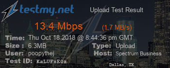 Speed Test Result