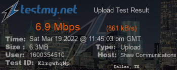 Speed Test Result