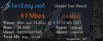 Speed Test Result