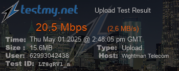 Speed Test Result