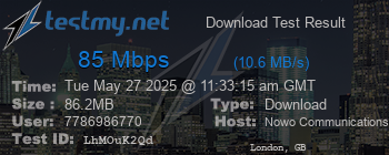 Speed Test Result