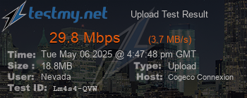 Speed Test Result