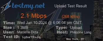 Speed Test Result