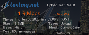 Speed Test Result