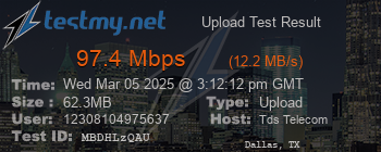 Speed Test Result