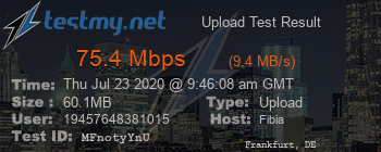 Speed Test Result