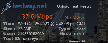 Speed Test Result