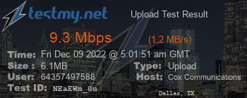 Speed Test Result