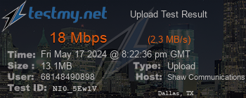 Speed Test Result