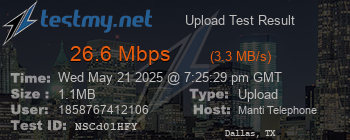 Speed Test Result