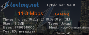 Speed Test Result