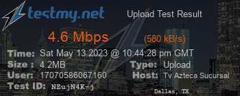 Speed Test Result