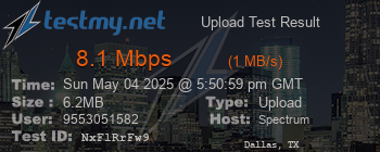 Speed Test Result