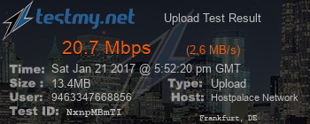 Speed Test Result