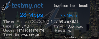 Speed Test Result