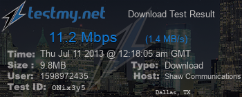 Speed Test Result