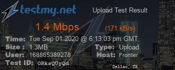 Speed Test Result