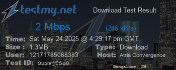 Speed Test Result