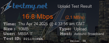 Speed Test Result