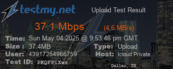 Speed Test Result