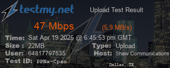Speed Test Result
