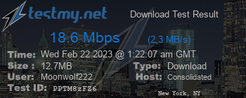 Speed Test Result