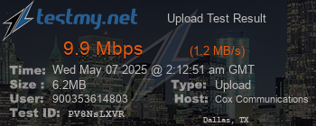 Speed Test Result