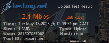 Speed Test Result