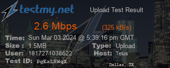 Speed Test Result