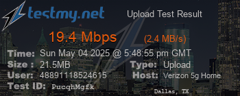 Speed Test Result