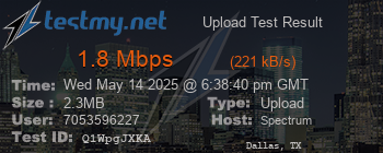 Speed Test Result