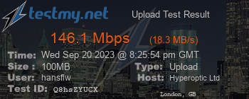 Speed Test Result