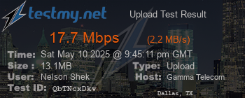 Speed Test Result