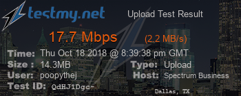 Speed Test Result
