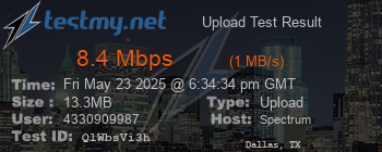 Speed Test Result
