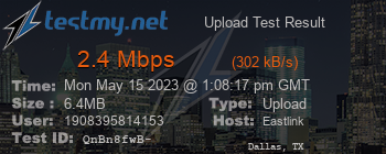 Speed Test Result