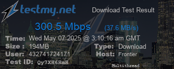 Speed Test Result