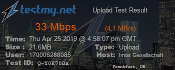 Speed Test Result