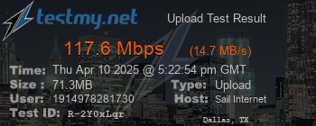 Speed Test Result