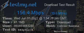 Speed Test Result