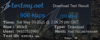 Speed Test Result
