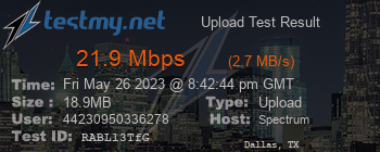 Speed Test Result